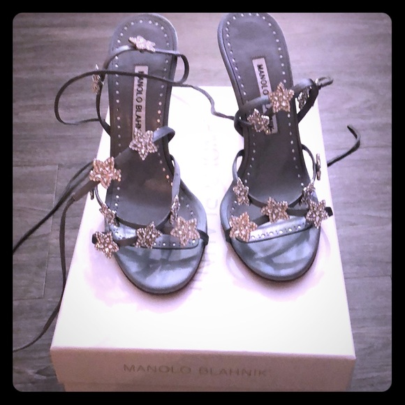 Manolo Blahnik Shoes - Auth. Crystal Lace Up Manolo Blahnik Osaka heels